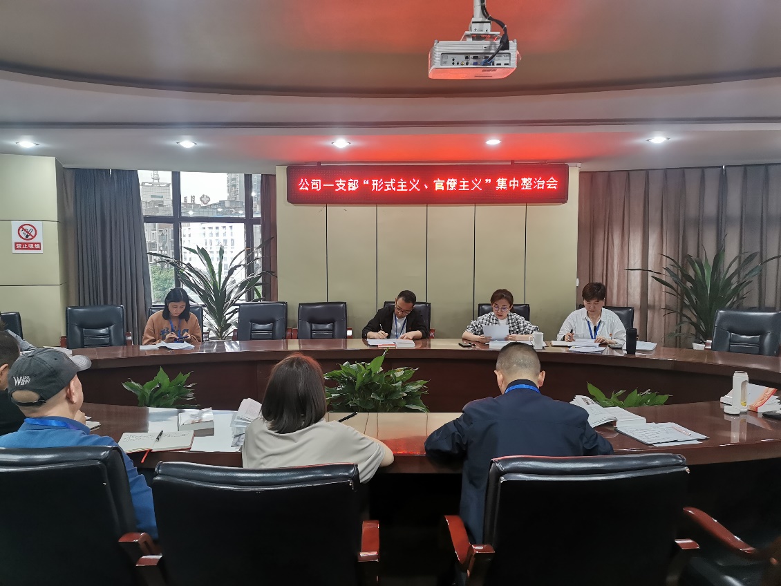 公司一支部召開 “形式主義、官僚主義”集中整治會